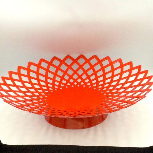 Torre & Tagus Bowl 11" Cutout Metal Modernist Pedestal Fruit Decor - Picture 3 of 10